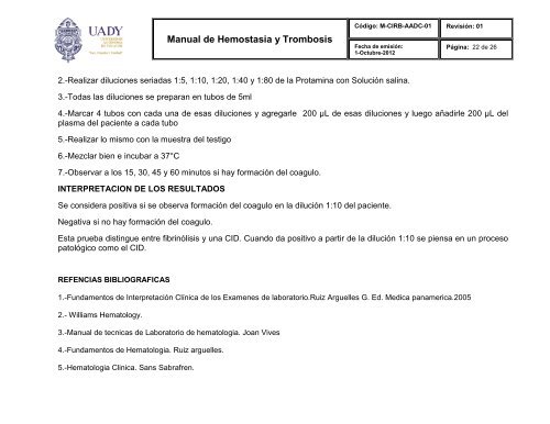 Manual de Hemostasia y Trombosis - Universidad Autónoma de ...