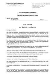 2. Elternbrief: Informationen zur Elternbeiratswahl - Gymnasium ...