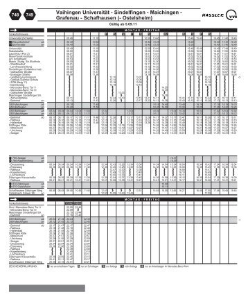 Fahrplan von Hassler - Gymnasium Unterrieden