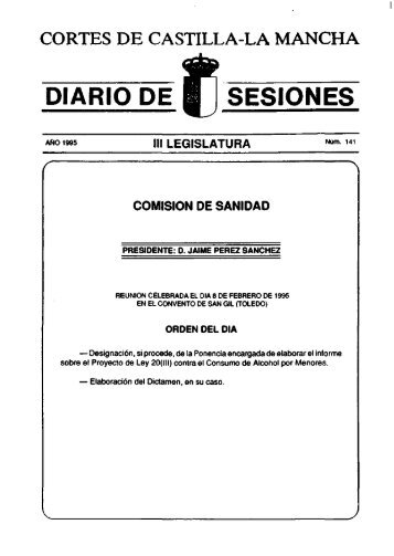 Diario de Sesiones Comisión núm. 141 - Cortes de Castilla-La ...