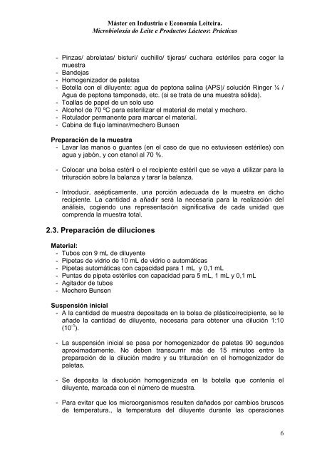 1. Muestreo 1.1. Número de muestras 1.2. Método de muestreo ...