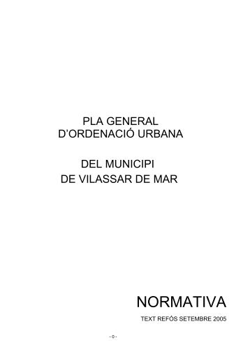 NORMATIVA - Ajuntament de Vilassar de Mar