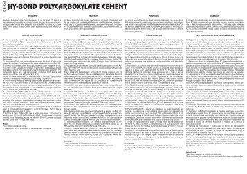 hy-bond polycarboxylate cement - Shofu Dental GmbH
