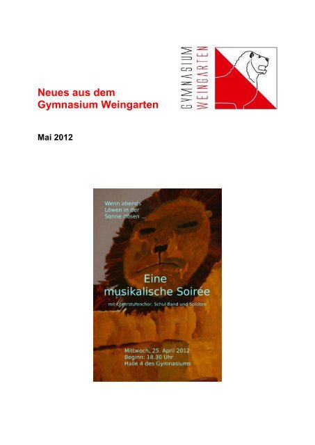 Ausgabe 2/2012 (Mai) - Gymnasium Weingarten