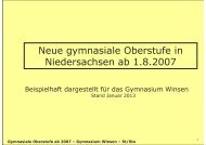 Informationsmaterial: Oberstufenverordnung,Klassen 9