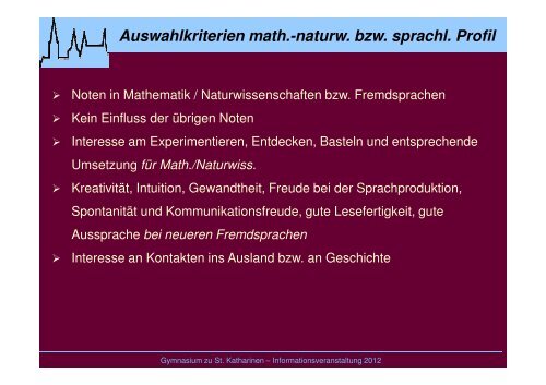 Powerpoint-Präsentation - Gymnasium zu St. Katharinen Oppenheim