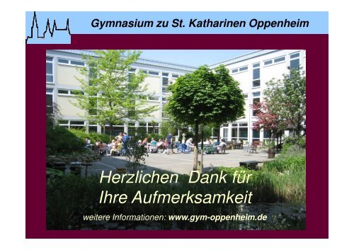 Powerpoint-Präsentation - Gymnasium zu St. Katharinen Oppenheim