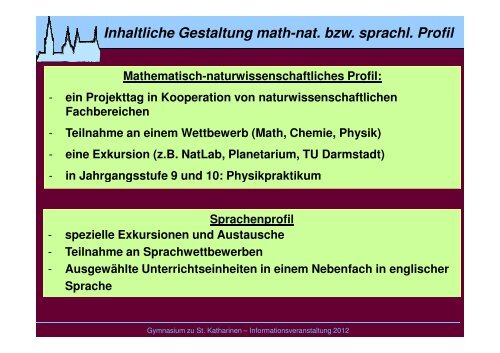 Powerpoint-Präsentation - Gymnasium zu St. Katharinen Oppenheim