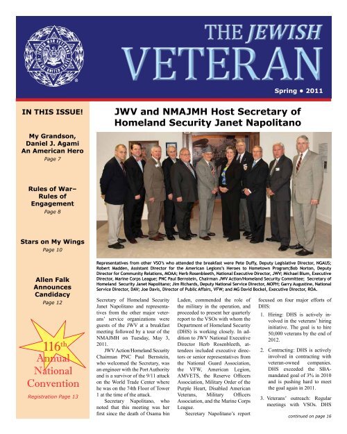 Spring • 2011 - Jewish War Veterans of the United States