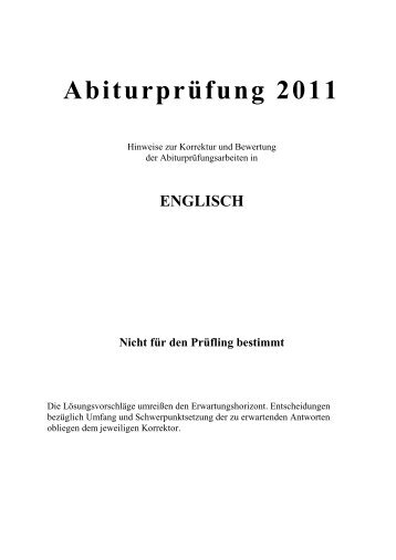 Abiturprüfung 2011