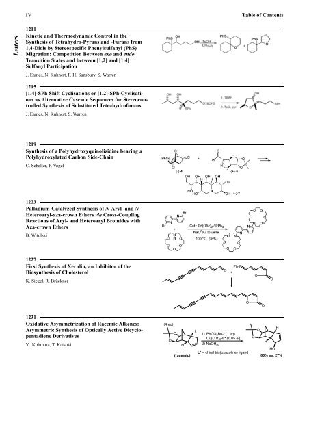 Accoun ts Letters - Thieme Chemistry