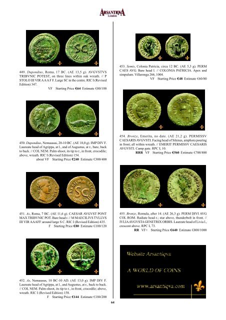 Roman Coinage - Arsantiqva