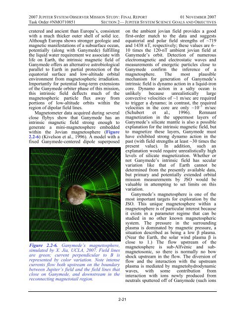 Jupiter System Observer Mission Study: Final Report - Lunar and ...