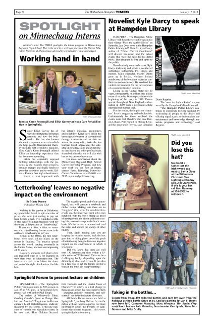 January 17, 2013 PDF Edition - Wilbraham-Hampden Times