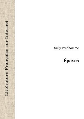 Sully prudhomme - epaves - Poètes vos PDF