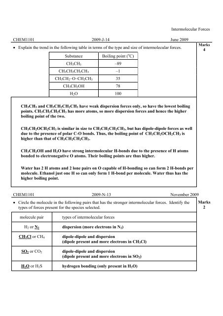 CHEM1101 2009 J 14 June 2