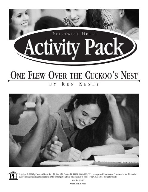 One Flew Over the Cuckoo's Nest - Activity Pack ... - Prestwick House