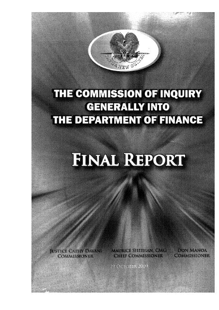 Commission of Inquiry Final Report