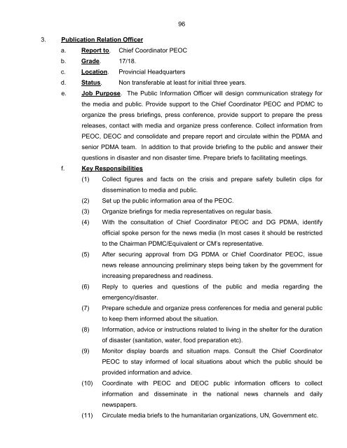 National Disaster Response Plan (NDRP) March 2010 - NDMA