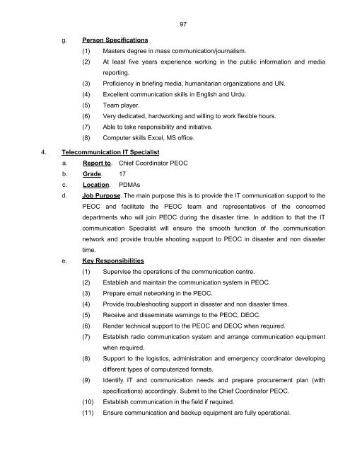 National Disaster Response Plan (NDRP) March 2010 - NDMA