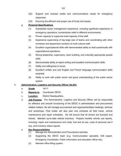 National Disaster Response Plan (NDRP) March 2010 - NDMA