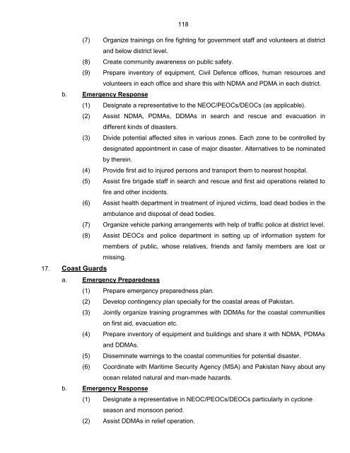 National Disaster Response Plan (NDRP) March 2010 - NDMA