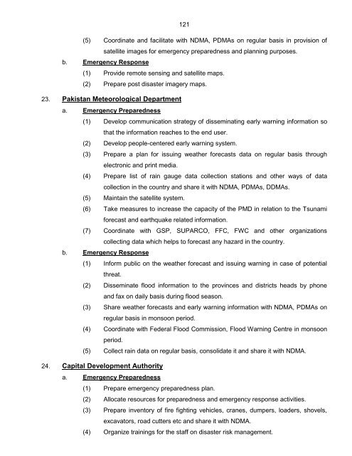 National Disaster Response Plan (NDRP) March 2010 - NDMA