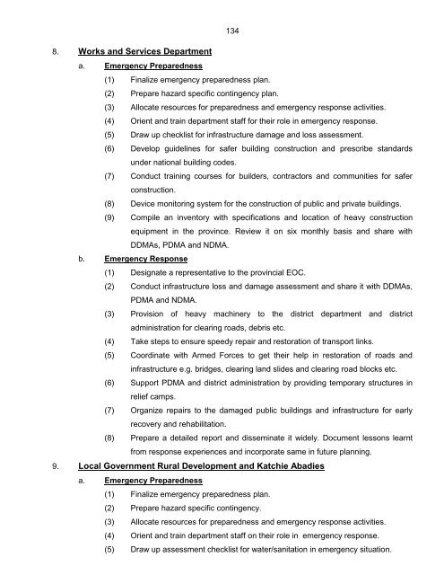 National Disaster Response Plan (NDRP) March 2010 - NDMA