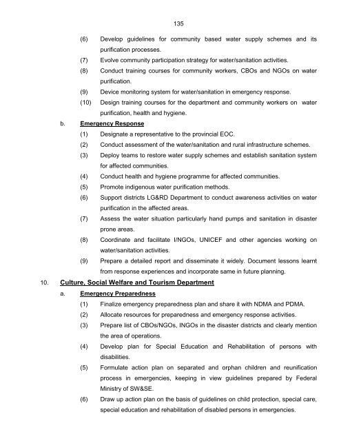 National Disaster Response Plan (NDRP) March 2010 - NDMA