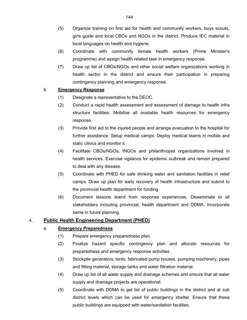 National Disaster Response Plan (NDRP) March 2010 - NDMA