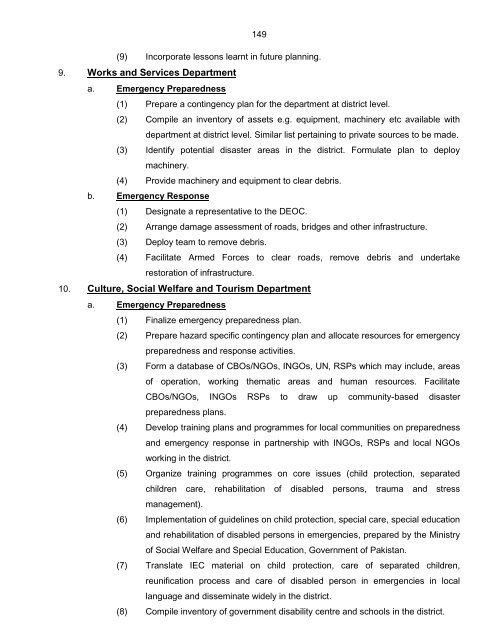 National Disaster Response Plan (NDRP) March 2010 - NDMA