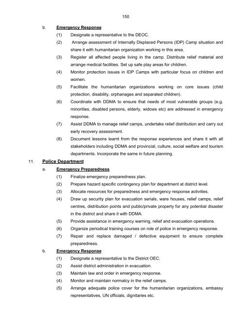 National Disaster Response Plan (NDRP) March 2010 - NDMA