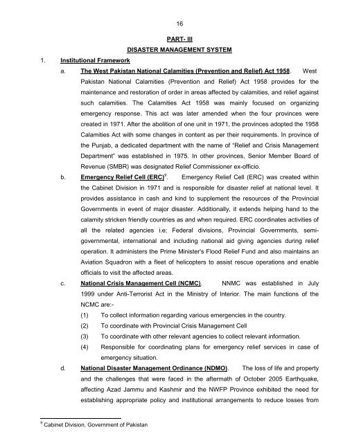 National Disaster Response Plan (NDRP) March 2010 - NDMA