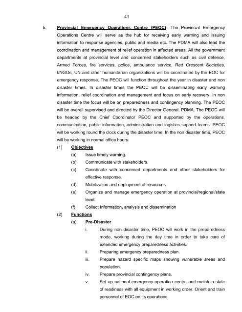 National Disaster Response Plan (NDRP) March 2010 - NDMA