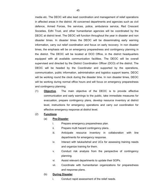 National Disaster Response Plan (NDRP) March 2010 - NDMA