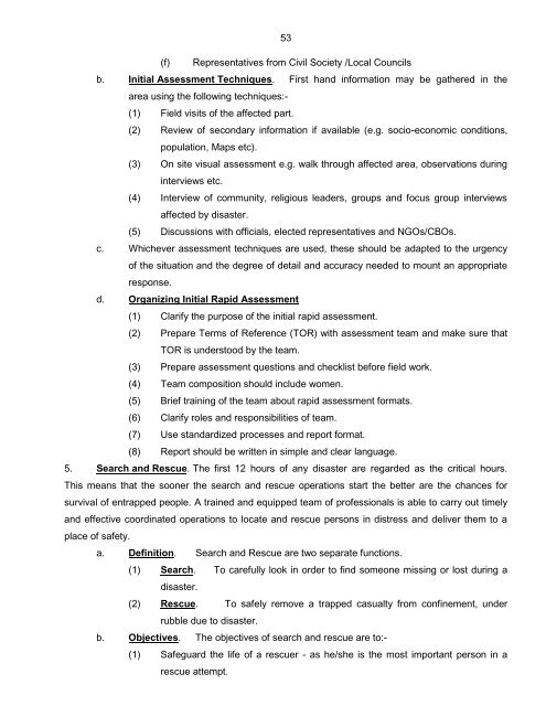 National Disaster Response Plan (NDRP) March 2010 - NDMA