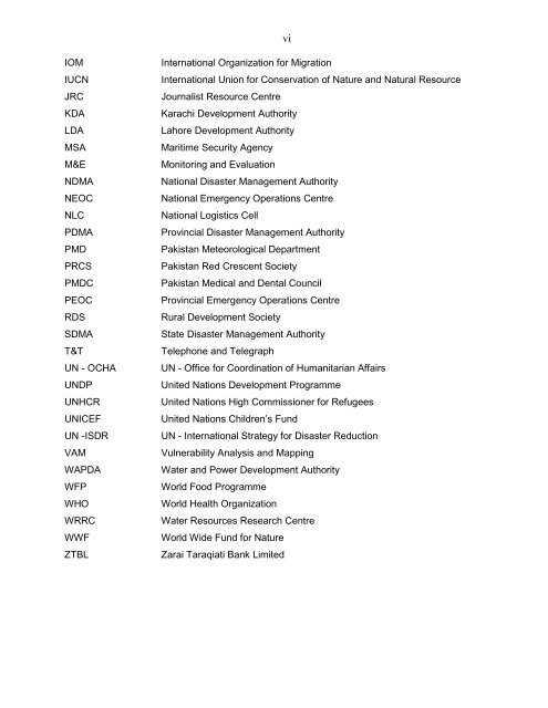 National Disaster Response Plan (NDRP) March 2010 - NDMA