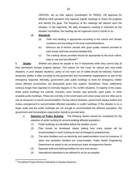 National Disaster Response Plan (NDRP) March 2010 - NDMA