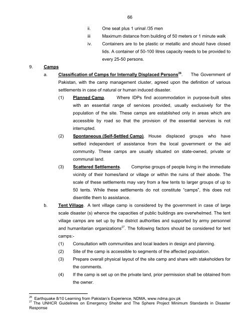 National Disaster Response Plan (NDRP) March 2010 - NDMA