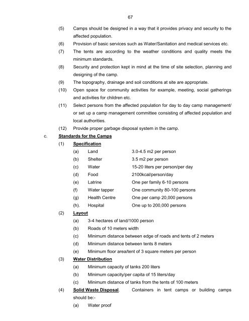 National Disaster Response Plan (NDRP) March 2010 - NDMA