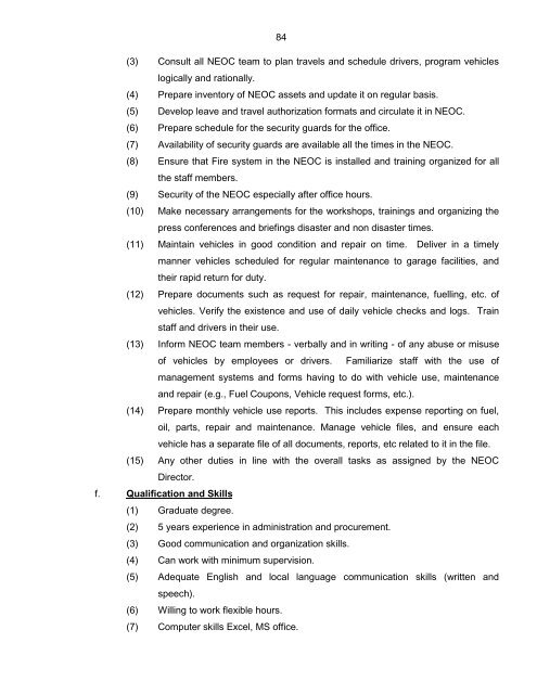 National Disaster Response Plan (NDRP) March 2010 - NDMA