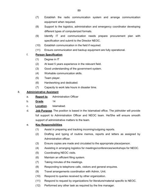 National Disaster Response Plan (NDRP) March 2010 - NDMA