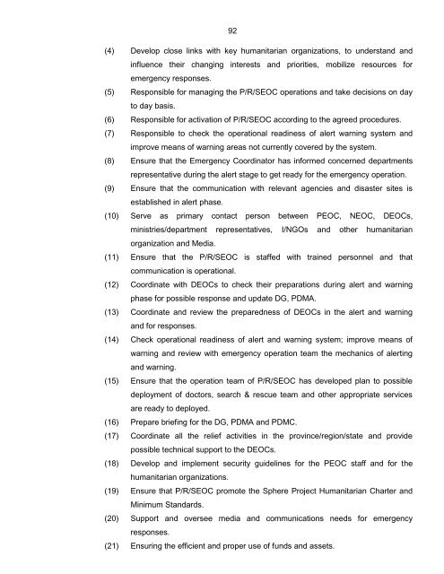 National Disaster Response Plan (NDRP) March 2010 - NDMA