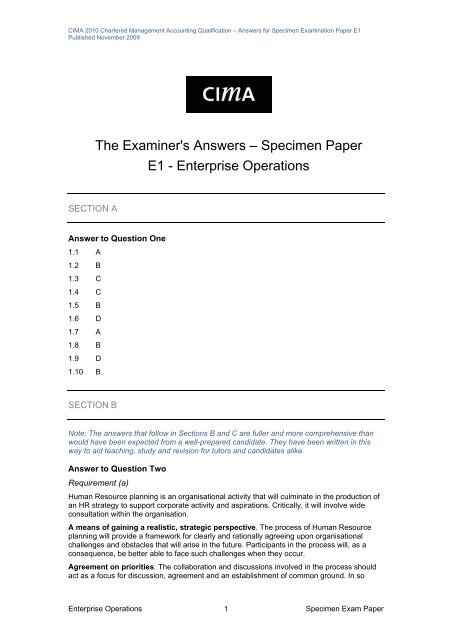 Exam E1 Introduction