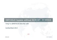 DEP/ASLR bypass without ROP/JIT - Yu Yang - CanSecWest