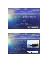 Role of EPA in Managing Dredged Material under the ... - U.S. Army