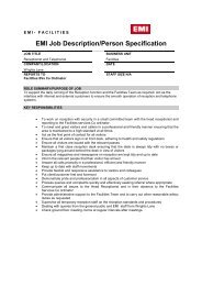 EMI Job Description/Person Specification - EMI Music