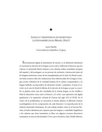 lengua y resistencia en escrituras latinoamericanas:brasil,haití