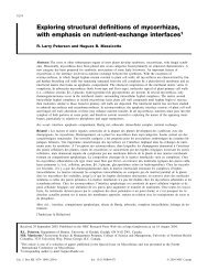 Exploring structural definitions of mycorrhizas, with emphasis on ...