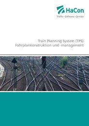 Train Planning System (TPS) Fahrplankonstruktion und ... - HaCon